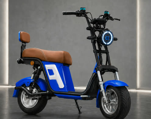 Scooter elétrica X12 na cor Azul Royal.